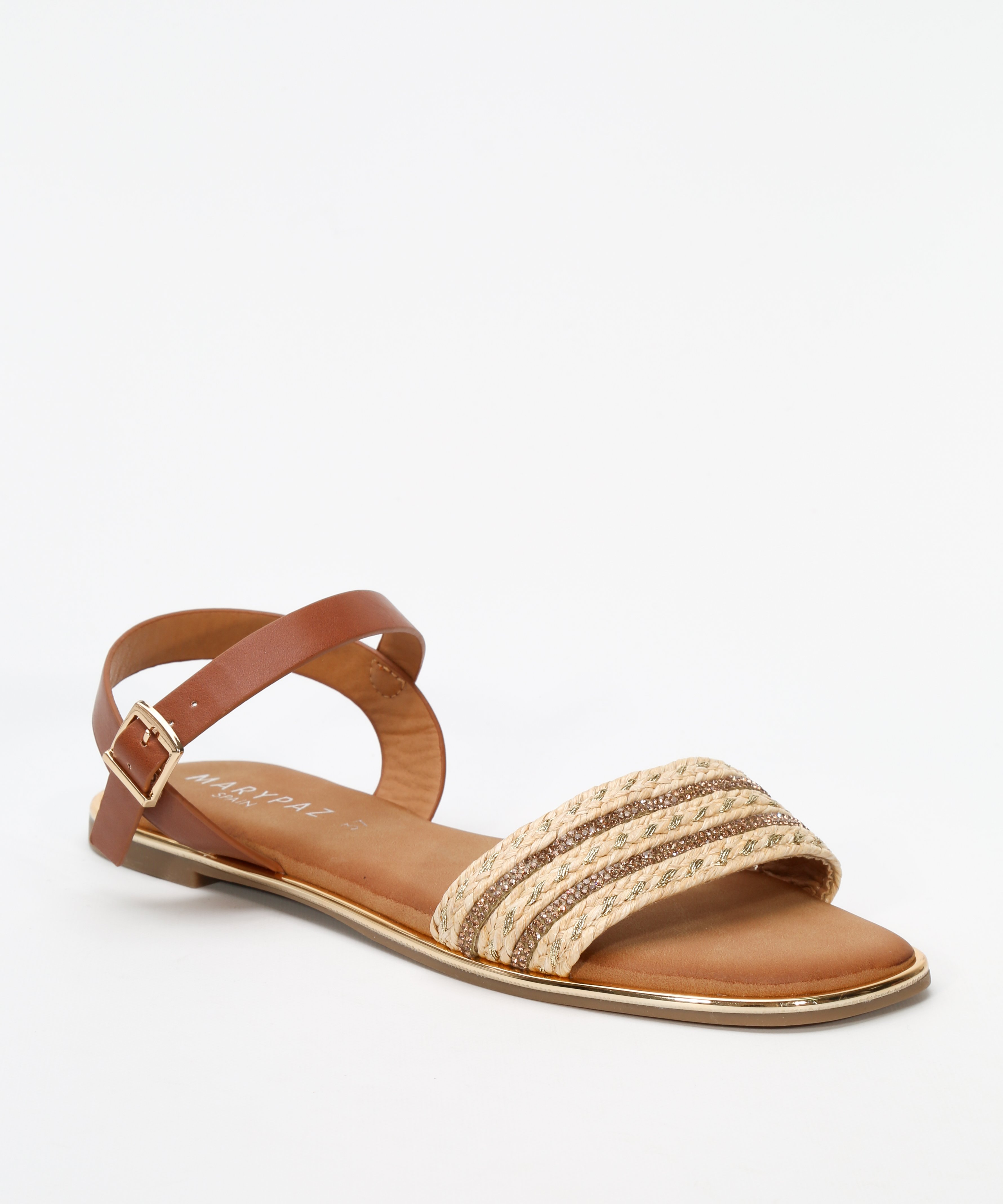 Sandalias planas banda brillo pulsera image number null